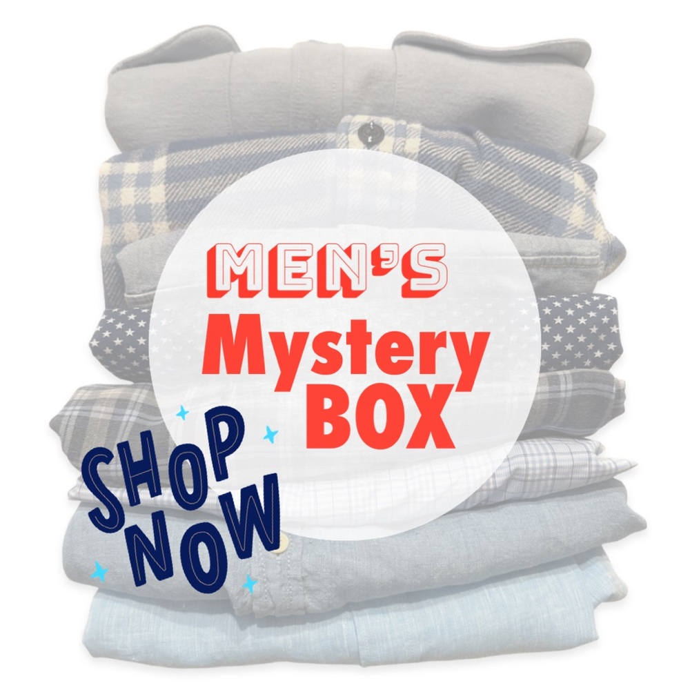 Men’s 5 Shirt Mystery Box | Long Sleeve Button Down Shirts Sizes M/L